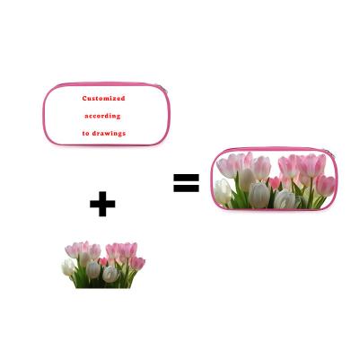 China Digital Print Girls' large capacity pencil bag for primary school students Cute cartoon stationery box 3D printing single-layer pencil box for sale