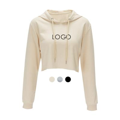 China QUICK DRY Hoodies Wholesale Custom 100% Cotton Hoodie Sweatshirts Logo Printing Shortly Women Grow Top Hoodies for sale