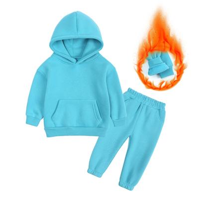 China Fashion\Comfortable\Durable Boy Clothes Customize Kids Clothing Your Brand Cotton Fleece Winter Clothes For Kids Children Single Hoodie Set for sale