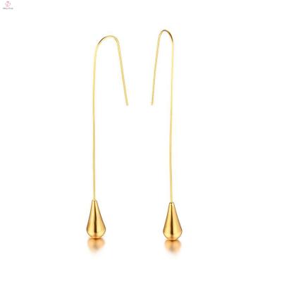 China Fashion Wire Stainless Steel Long Drop Korean Style Earrings for sale