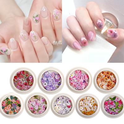 China New Style Eco-friendly Material Mixed Color Nail Art Decoration Accessories Flower Letters Nail Stickers For Nail DIY for sale