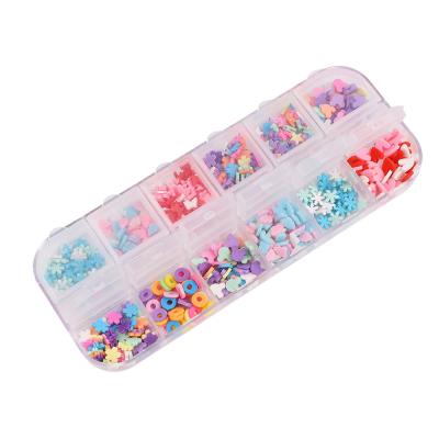 China Fashionable Popular Cute 3D Bear Heart Ceramic Nail Art Style Nail Stickers For Nail Decoration for sale