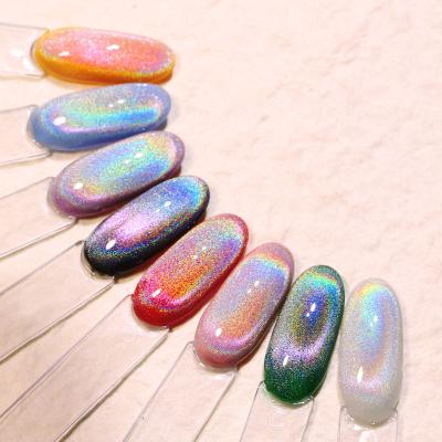 China Private Label Long Lasting 8ml Colorful Soak Off Custom Laser Cat Eye UV GEL Gel Polish For Nail Salon for sale