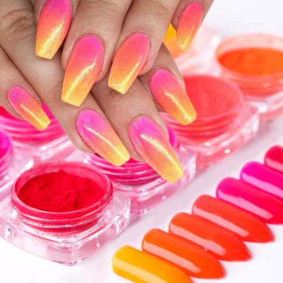 China Private Label Red Color Glitter Hot Neon Acrylic Nail Powder For Nail Art 052103 for sale