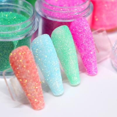 China DIY Personal Nail Art Hot Product 10ml Bottle Shiny Candy Color Nail Acrylic Glitter Powder For Summer Nail Decorations for sale