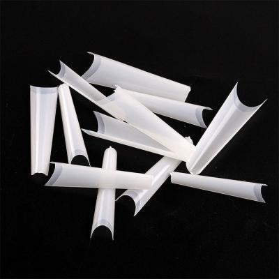 China Wholesale 500pcs Longer Clear Nail Tips Extra Long Bag False Coffin For Nail Salon for sale