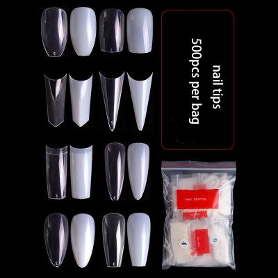 China Professional French Manicure Tools Art Tips Display Natural Color False Nail Tips Various Shape Nail for sale