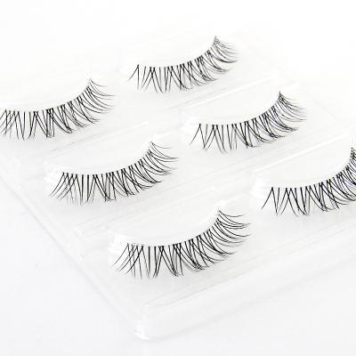 China Wholesale Private Label Natural 3pairs Pack 3D Faux Mink Natural False Eyelashes for sale