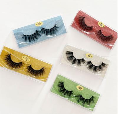 China Private Label 3D Natural Wholesale Thick Soft Tape Eyelashes False Natural Mink False Eyelashes for sale