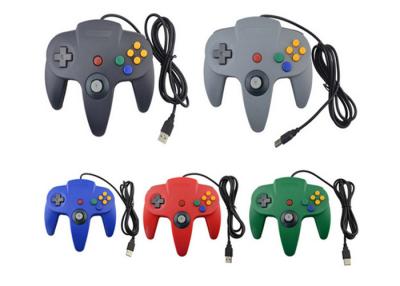 China Sortierte Farben verdrahteten USB-Gamecontroller-genauen analogen Stock 3D für N64 Gamepad zu verkaufen