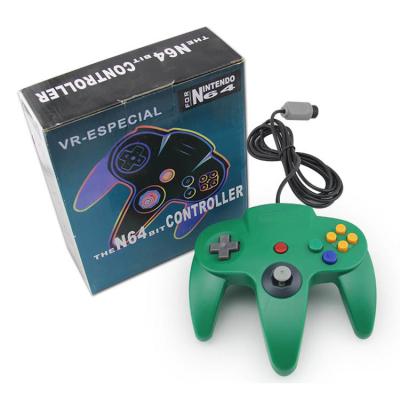 China Gamepad Joypad Green Nintendo 64 Controller Highly Sensitive Motion OEM Avilable for sale