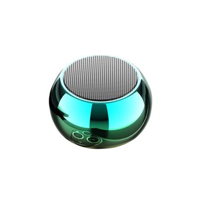 China Cheap Wireless Speaker M3 Bass Sound Subwoofer Music Player Mini Electroplating Round Steel Cannon Speaker for sale