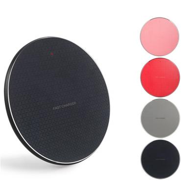 China Universal Colorful Plastic Fast Wireless Charger 10W Qi Pad Charging Portable Mobile Phone Wireless Charger K8 For IOS Android Mobile Phone for sale