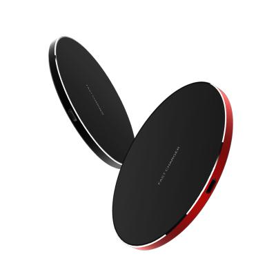 China Slim and Portable Aluminum Alloy 10W Ultra Thin Protection GY68 Qi Fast Magnetic Charging Wireless Charger with LED Light for Mobile Phone for sale