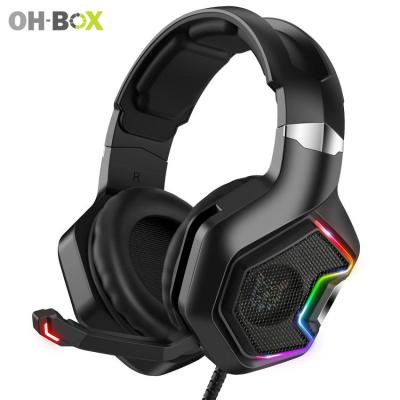 China Hot Sale Earphone Headset Microphone Stereo Noise Canceling Headset Gamer Led Lightweight PC Gaming Headset for sale