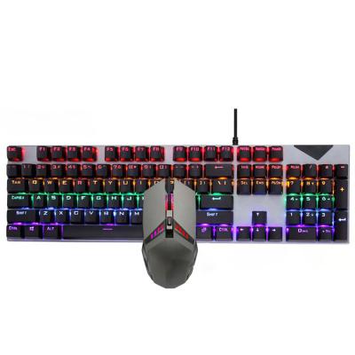 China Mechanical Keyboard Gaming Mouse RGB Waterproof Cable English Backlit Keyboard For Gamer PC Laptop Computer for sale