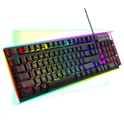 China Plug and Play Popular Design 104 Keys Character Glow RGB Wired Top Selling Mechanical Keyboard for sale