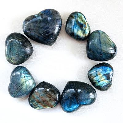 China Europe wholesale price lucky natural healing energy labradorite crystal heart for sale