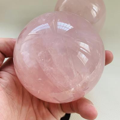 China Europe wholesale price high quality natural crystal home decoration rose quartz sphere for sale