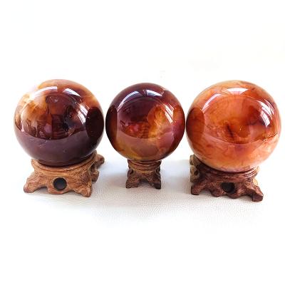 China Europe Wholesale Price Decoration High Quality Natural Carnelian Crystal Home Sphere for sale