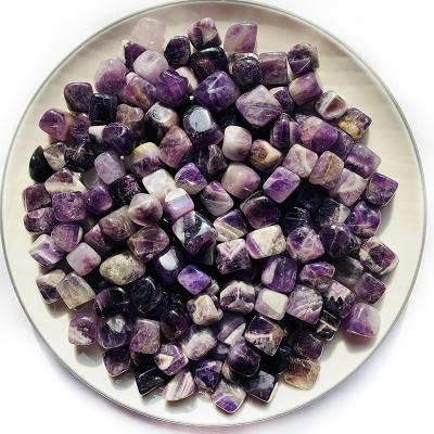 China Europe Natural Crystal Quartz Tumbled Gravel Chips Cube Amethyst Dream Stone Chips for sale