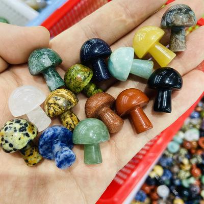 China Europe Wholesale Price Quartz Healing Energy Lucky Small Size Mixed Agate Crystal Mushrooms for sale