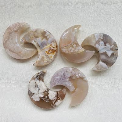 China Europe Decoration Gift Wholesale High Quality Natural Crystal Moon Flower Agate for sale