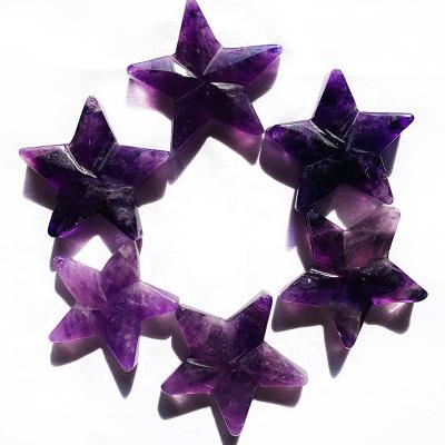 China Europe Healing Wholesale Energy Star Decoration Gift Lucky Amethyst Quartz Crystal Star for sale