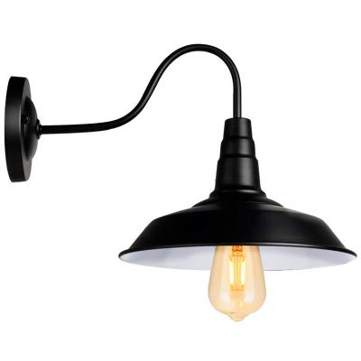 China American Style Black Wall Sconce Lighting Gooseneck Barn Wall Vintage Farmhouse Light Industrial Wall Lamp Led Porch Light For Indoor Bathroom for sale