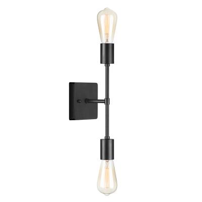 China American modern industrial bulb sockets YeLEEiNO style wall lamp E26 modern sconce black finish wall light fixtures for sale