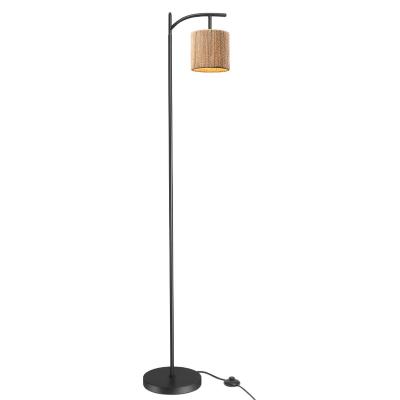 China Retro modern farmhouse personality hemp rope floor lamp for living room bedroom for sale