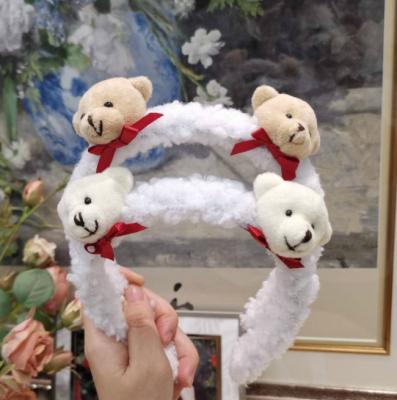 China High Quality Simple Delicate Wash Face Cat Ear Headband Cute Cartoon Teddy Berber Fleece Hair Clasp HEADBAND for sale