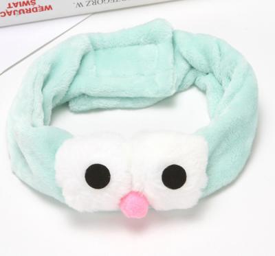 China Cosmetic & Facial Spa Sports Beautiful Big Eyes Mint Green Hair Band Wash Face Or Beauty Makeup Headband For Woman for sale