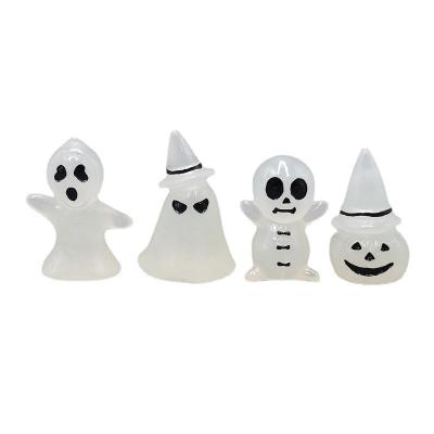 China Europe Creative Resin Halloween Ornaments Ghost Pumpkin Party Ghost Festival Card Luminous Skeleton Passage With Decorations for sale