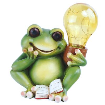 China The World's Creative Outdoor Solar Animal Decoration Frog Night Lamp Cute Children's Room Border Decoration for sale