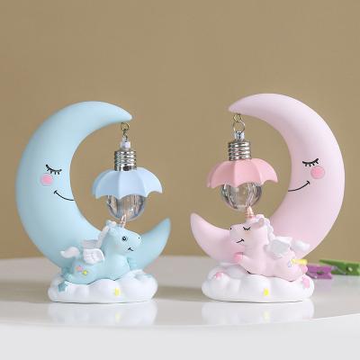 China World Creative Little Unicorn Moon Night Heart Star Lamp Bedside Decoration Lovely Lamp Girl for sale