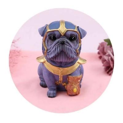 China Resin Wonder Handmade Pet Piggy Bank with Gold Hair for sale