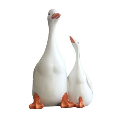 China Garden ornaments simulation mother-daughter duck yard decoration hand-made micro-landscape ornaments resin craft gifts for sale