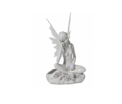 China Angel Home Garden Lights Decorative Solar Lighted Good Quality Hand Made Ornaments Fairy Flower Garden Resin Crafts for sale