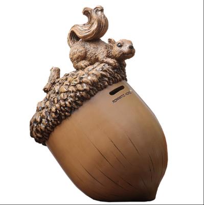 China European style cartoon squirrel money box fashion piggy bank fashion large capacity living room creative ornaments for sale