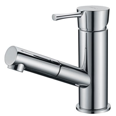 China Metered Sink Faucets Chrome Plated Surface Mixing Faucet, Pull-Down Faucet, Vertical Multifunctional Vegetable Basin Faucet for sale