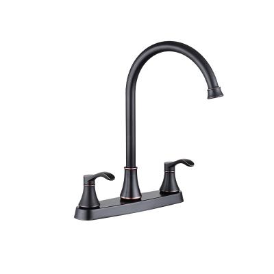 China Electric Faucets Manufacture Vegetable Kitchen Sink Faucet, Double Handle Hot And Cold Mixed for sale