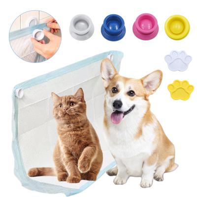 China 2 Packs Viable Magnetic Dog Puppy Pee Pad Holder Training pp Pee Mat Holder Reusable Strong Suction for sale