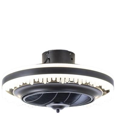 China Modern Ceiling Fan With Lights Low Profile Ceiling Fan With Dimmable Remote Control For Bedroom for sale