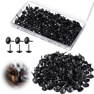 China Furniture Metal HUAWEI Head Round Nail Modern Black Decorative Push Pin Sofa Nail Soft Bag Nails Antique Round Nail for sale