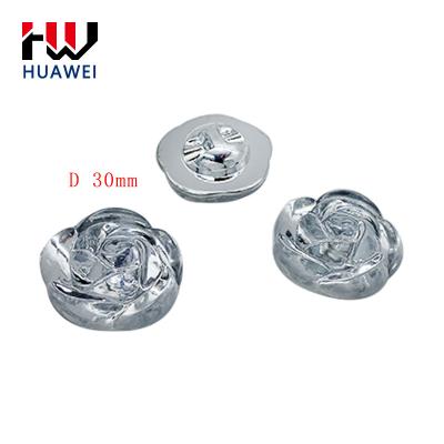 China Decorative Sofa Flower Shape Acrylic Plastic Nails For Sofas Buttons Fabric Covered Buttons For Sofa for sale