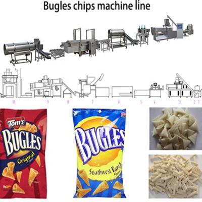 China Jinan Xinrui Automatic Automatic Bugles Tortilla Chips Fried Potato Chips Production Line With CE for sale