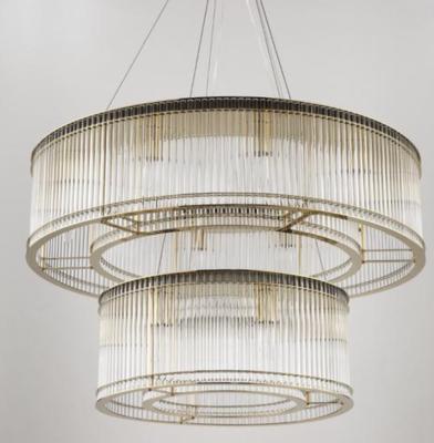 中国 Modern ETL Certified Round Shape Led Decorative Chandelier Acrylic Pendant Light Stainless Steel Chandelier 販売のため