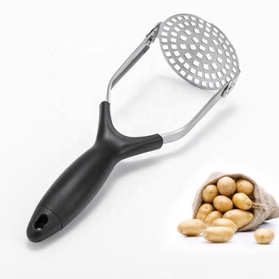 China 2019 Home Kitchen New Product Manual Rotary Stainless Steel Potato Crusher Press Potato Masher for sale