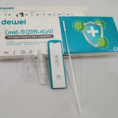 Cina Prova di portata laterale Kit Antigen Rapid Test Kit del tampone dell'antigene di POCT Covid 2019-NCoV per la casa in vendita